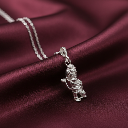 Sankat Mochan Hanuman Pendant in Pure Silver