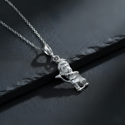 Sankat Mochan Hanuman Pendant in Pure Silver