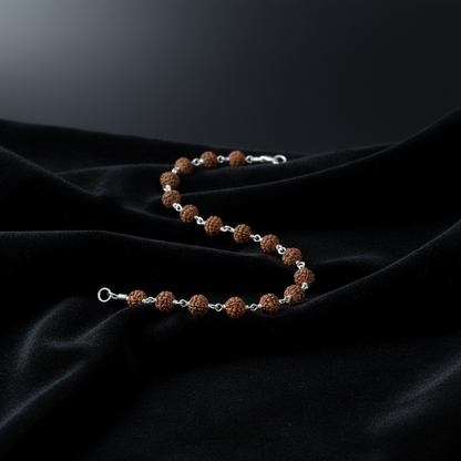 Shiv Aura Rudraksha Bracelet Sterling Silver Spiritual Bracelet