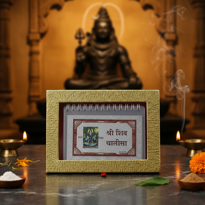 Shiv Chalisa Silver Plated Spiritual Home