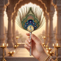 Shree Bal Krishna Morpankh Silver Handle