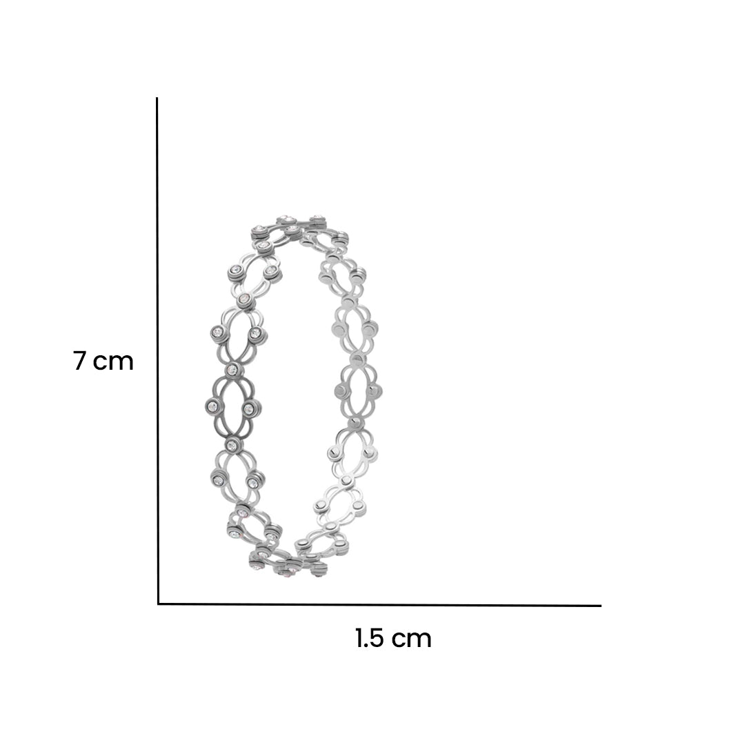 Sterling Silver Two in One Ring Cum Kada