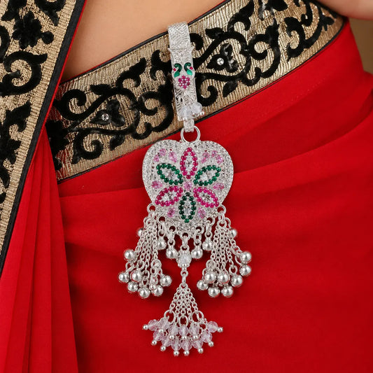 Silver Floral Chabi Chhalla for Women