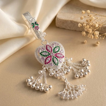 Silver Floral Chabi Chhalla for Women