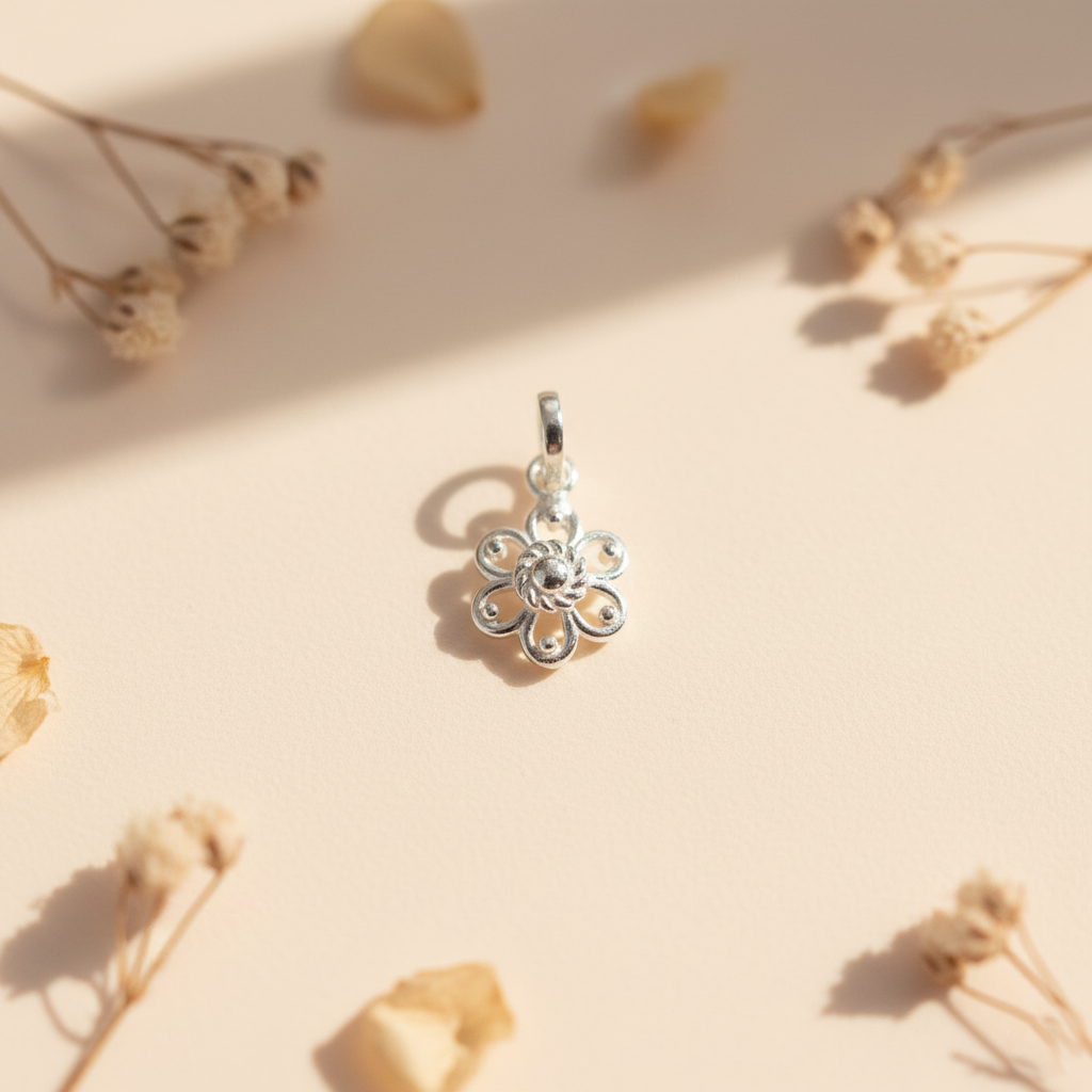 Silver Flower Pendant