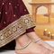 Silver Green Beaded Payal Minimal Traditional Anklet for Everyday Wear