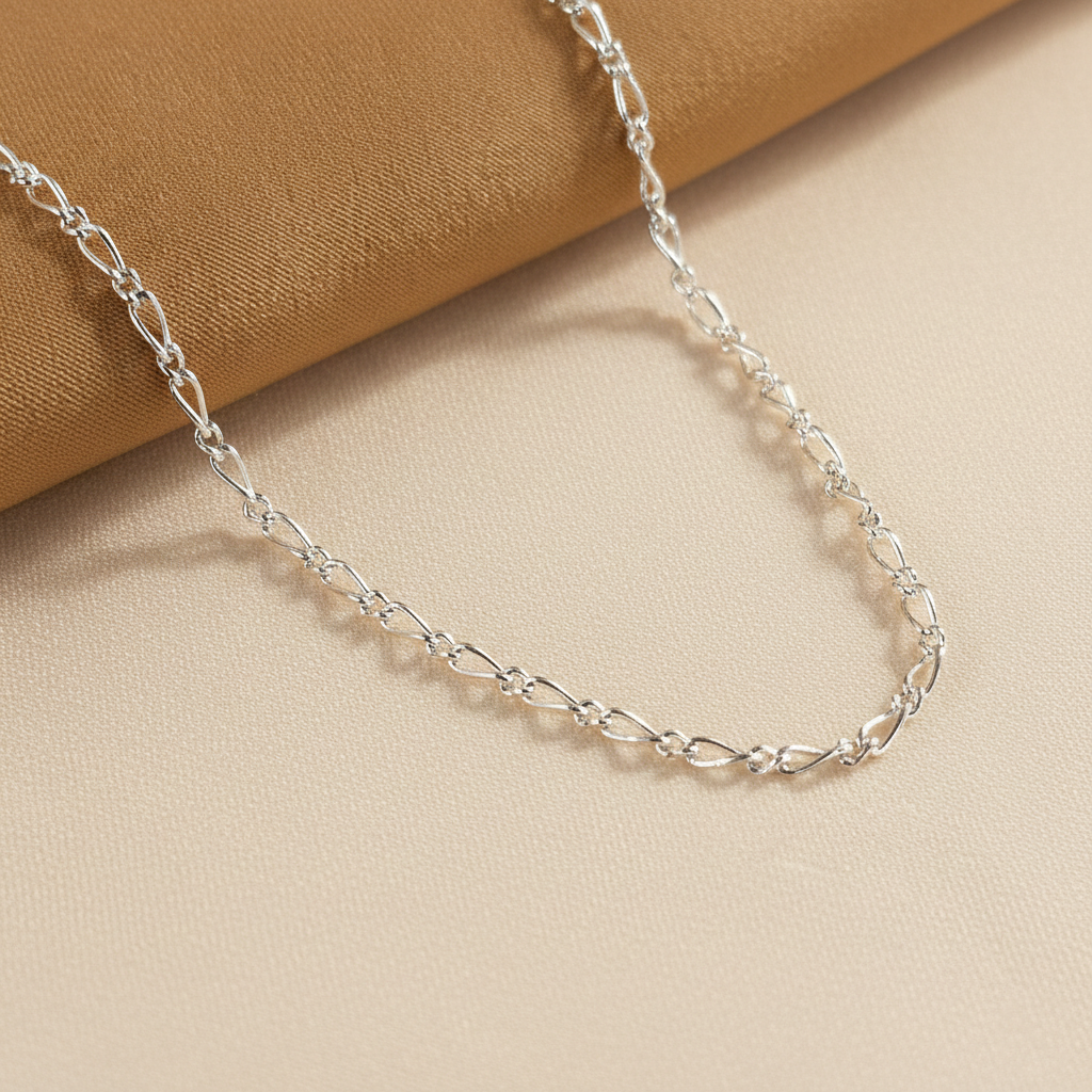 Silver Infinity Twist Chain Elegant Daily Wear