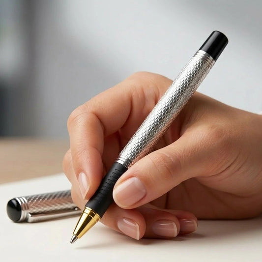 Silver Pen Premium Pure Silver Texture