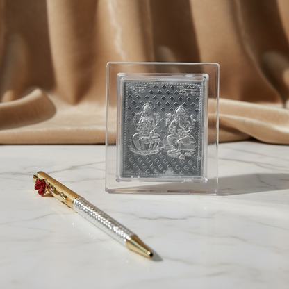 Silver Pen with Free Silver Frame (Laxmi Ganesh Edition)