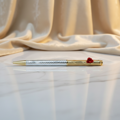 Silver Pen with Free Silver Frame (Laxmi Ganesh Edition)