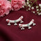 Silver Red Green Ghungroo Toe Ring Pair