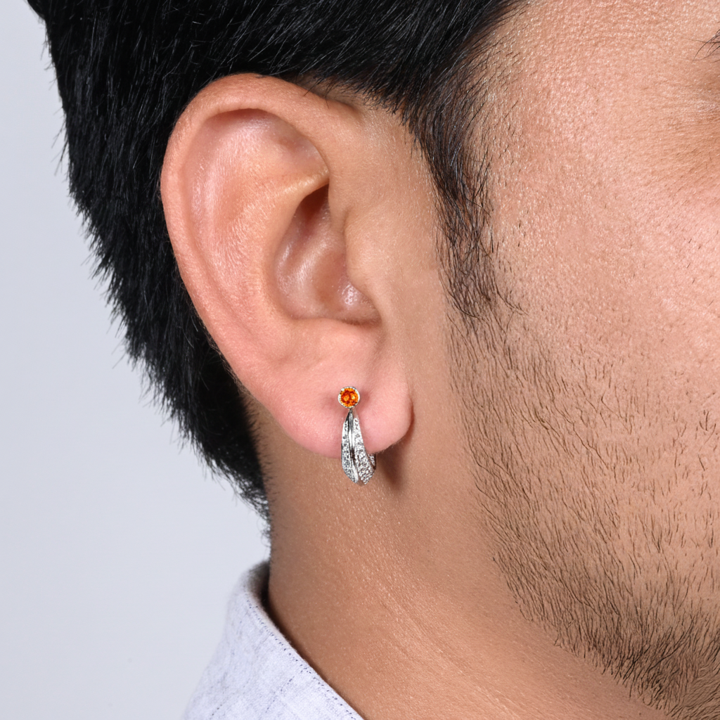 Silver Bali Earrings - Trendy Jewelry for Boys & Men.