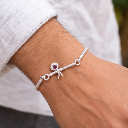 925 silver Basuri bracelet with flute design