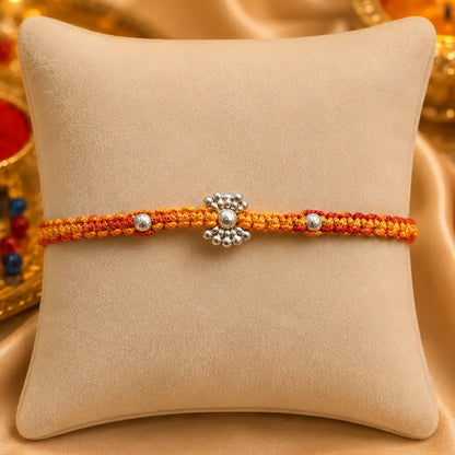 Silver Beads Rakhi for Boys