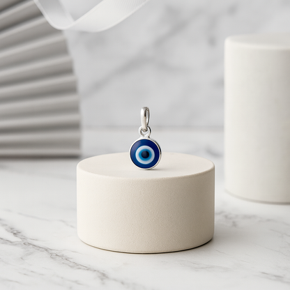 Silver Beautiful Evil Eyes Pendant