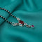 Silver Beautiful Square Red Stone Mangalsutra