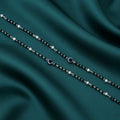 Silver Black Evil Eye with Black and Silver Beads Payal