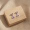 Silver Bloom Ruby Earrings