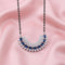 Silver Blue Gemstone Designer Mangalsutra for Girls