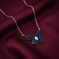 Silver Blue Stone Butterfly Silver Pendant