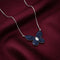Silver Blue Stone Butterfly Silver Pendant