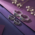 Silver Blue Two Combo pair Toe Rings