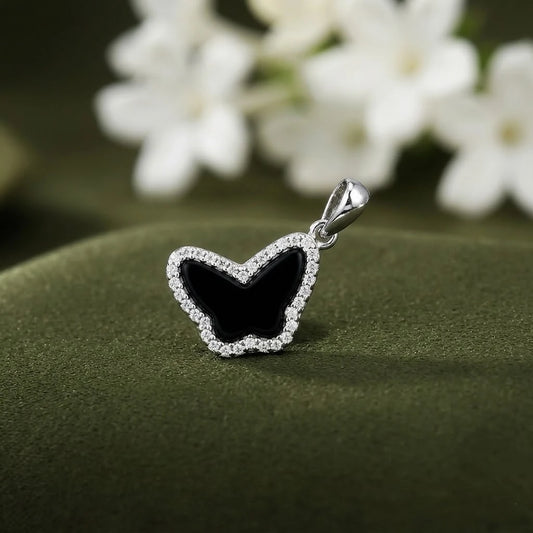 Silver Butterfly Logo Pendent