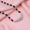 Silver CZ Gem Stone Mangalsutra for Girls