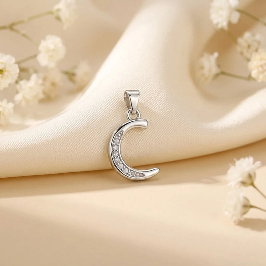 Silver C Name Symbol Pendent