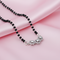 Silver Center CZ Stone Three Circle Design Mangalsutra for Girls