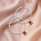 Silver Center Red Teddy Bear Kada Payal for Baby