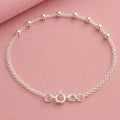 Silver Chain Bracelet with Beads
