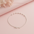 Silver Chain Bracelet with Beads