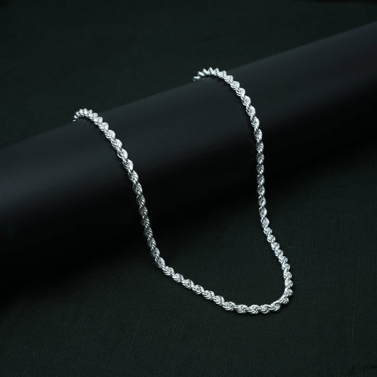 Silver Chain Classic Rope Twist Style for Boys
