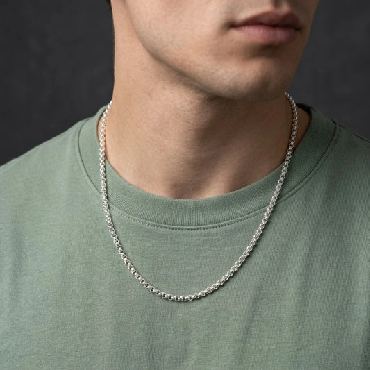 Silver Chain Lightweight Design for Boys