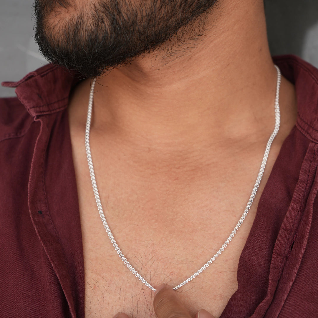 Silver Chain Lightweight Design for Boys