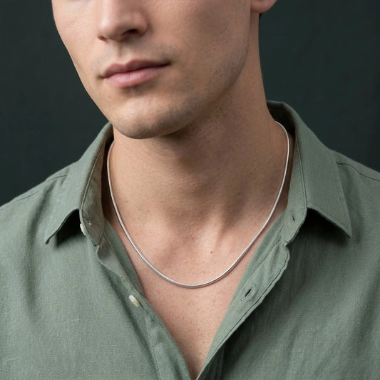 Silver Chain boys Anti-Twist Smooth Finish