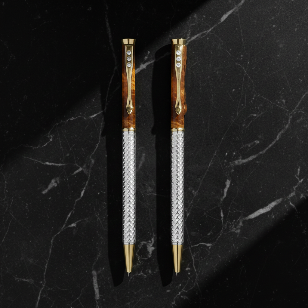Silver Charm Diamond Pen (2 pcs Combo)