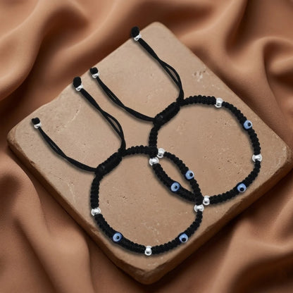 Silver Charming Evil Eye Dhaga Payal for Girls