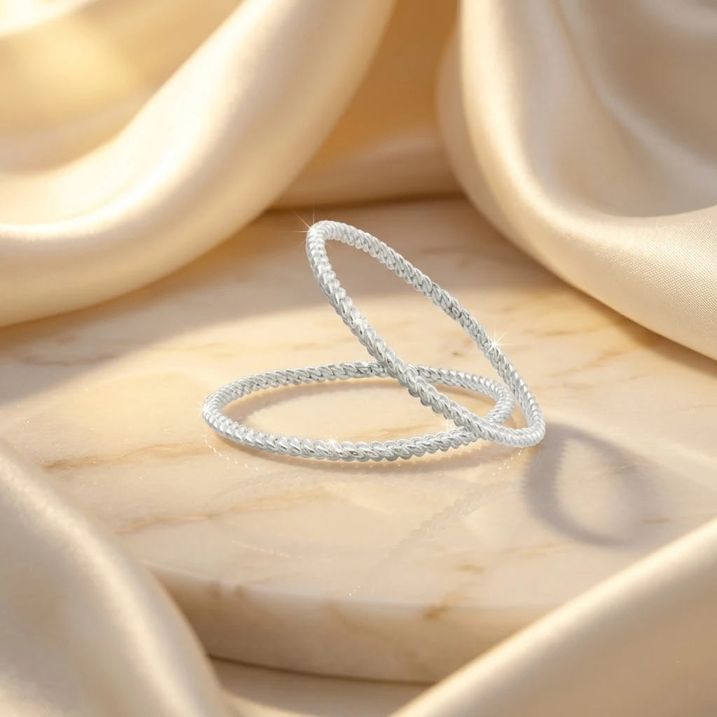 Silver Classic Spade Baby Kada