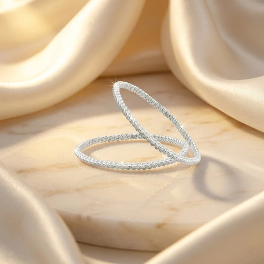 Silver Classic Spade Baby Kada