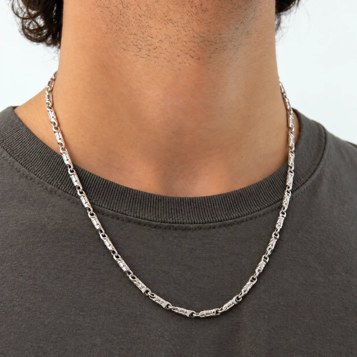 Silver Classical Mingle Chain for Boys
