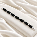 Silver Classy Black Thread Clipped Moli Bracelet for Boys