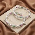Silver Colourful Girls Kada Payal