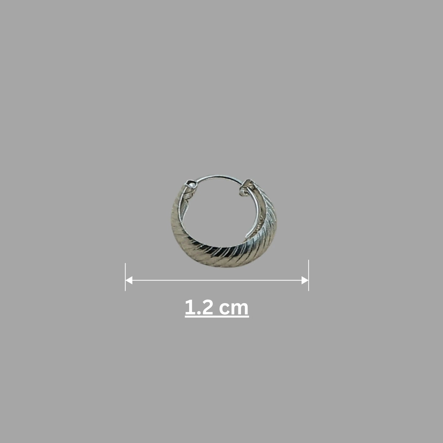 Silver Curved Line Design Earrings for Girls