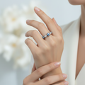 Silver Delicate Evileyes Ring