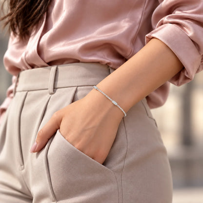 Silver Elegant Box Chain Bracelet for Women