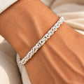 Silver Elegant Rope Link Chain Bracelet for Boys