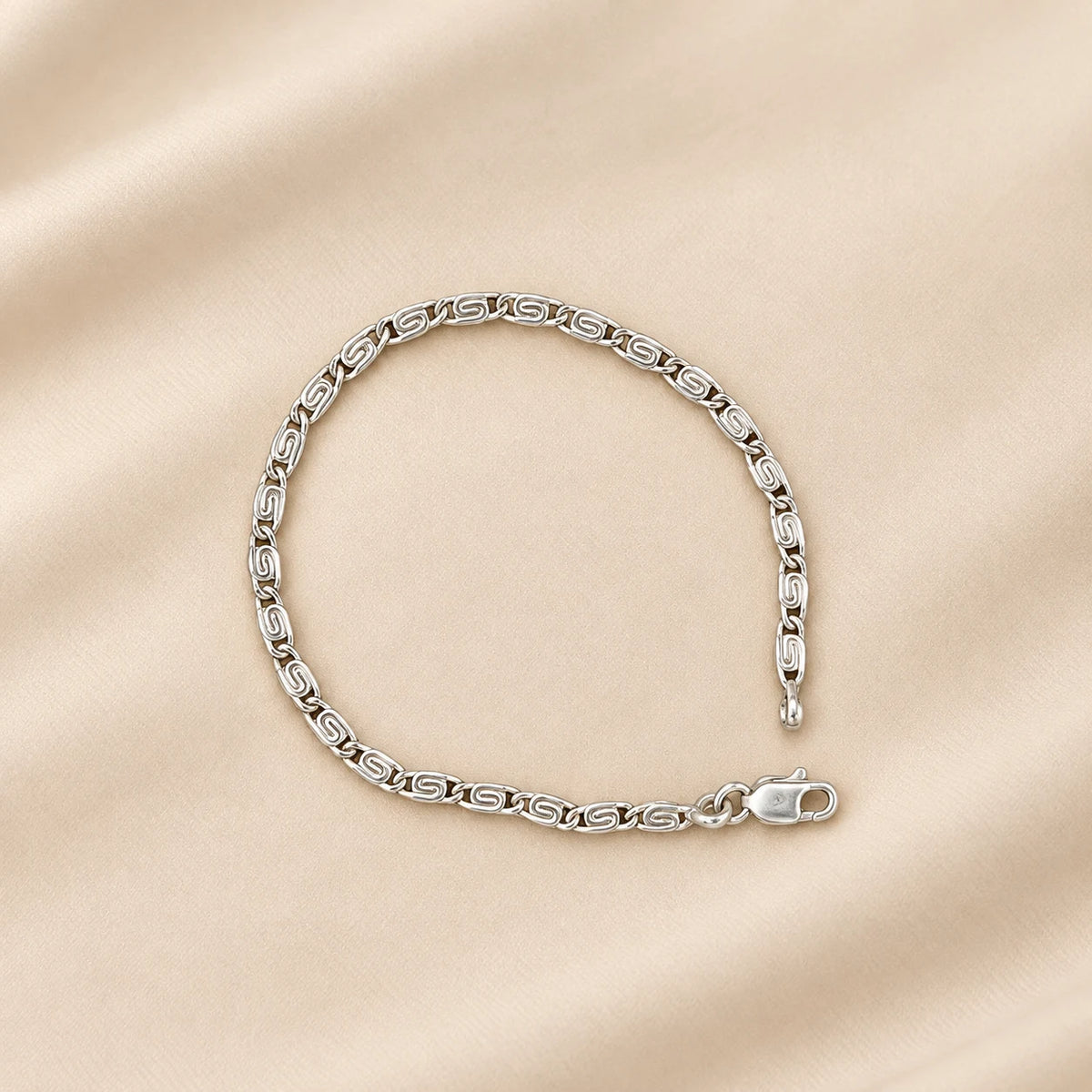 Silver Elegant S-Link Chain Bracelet for Women