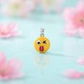 Silver Emoji Girls Pendent